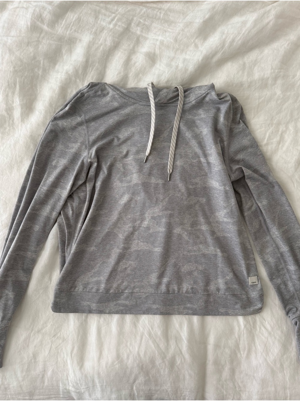 Vuori Light Gray Pullover Hoodie Sweatshirt